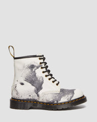 Abstract Print Leather Boots