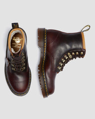 Leather Lace Up Collar Boots