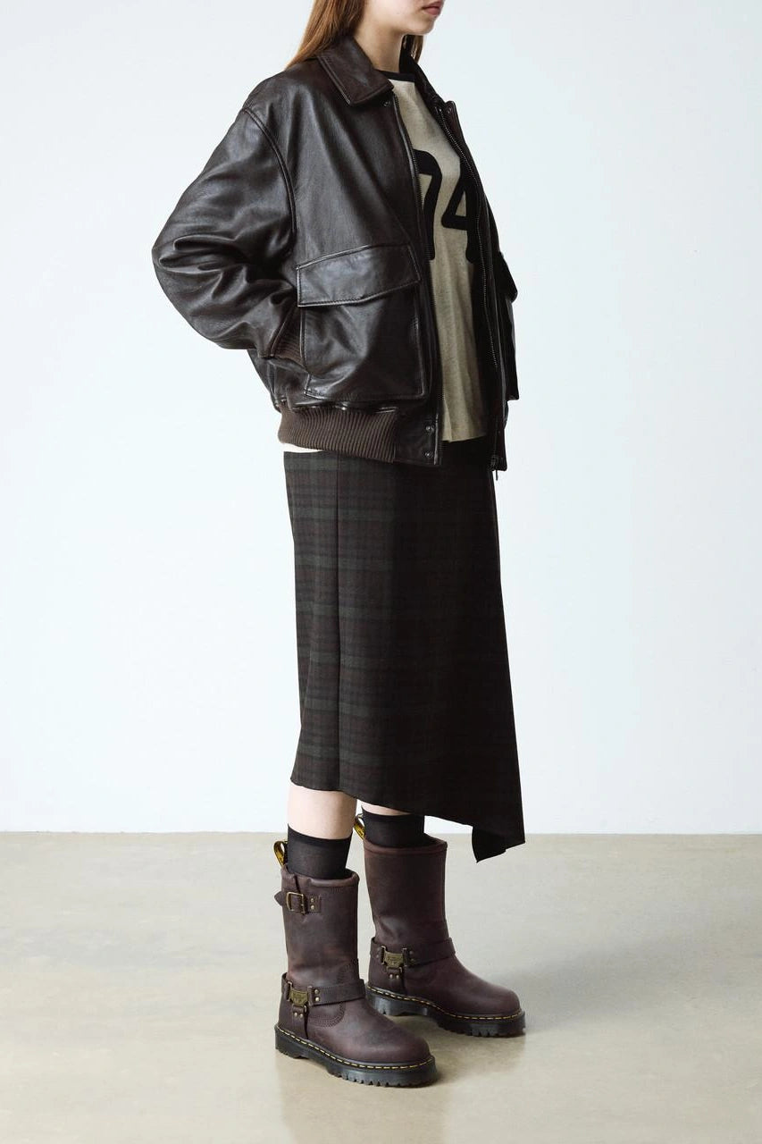 Rugged Leather Biker Boots