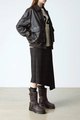 Rugged Leather Biker Boots