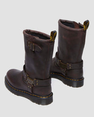 Rugged Leather Biker Boots