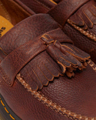 Brown Leather Yellow Stitch Loafers