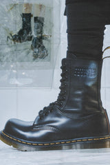 Black Leather Lace Up Boots