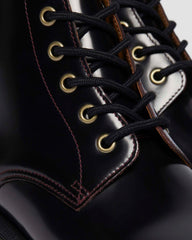 Polished Leather Lace Up Boots