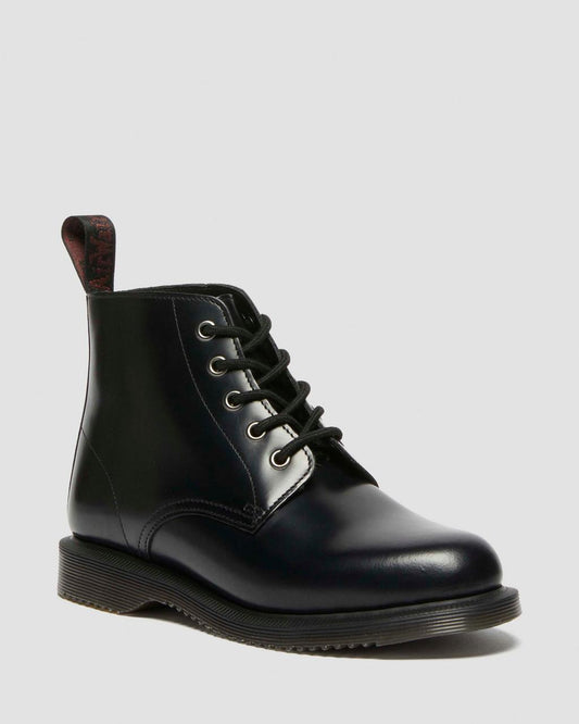 Sleek Polished Lace Up Boots