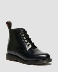 Sleek Polished Lace Up Boots
