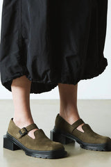 Square Toe Block Heel Mary Janes