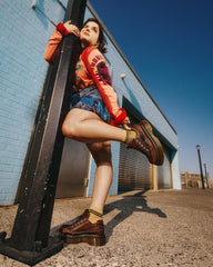 Platform Brown Lace Up Shoes