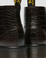 Croc Embossed Ankle Boots