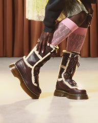 Cozy Faux Fur Laced Boots