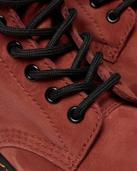 Red Nubuck Lace Up Boots