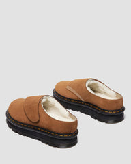 Plush Lined Suede Mules