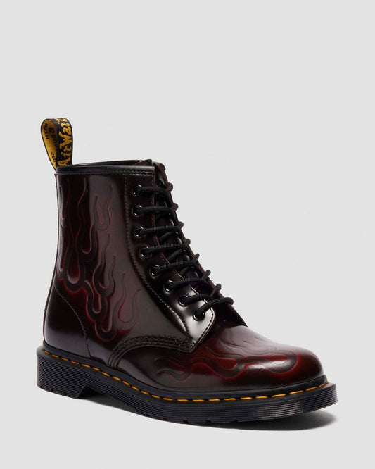 Flame Etched Leather Boots