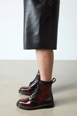 Flame Etched Leather Boots