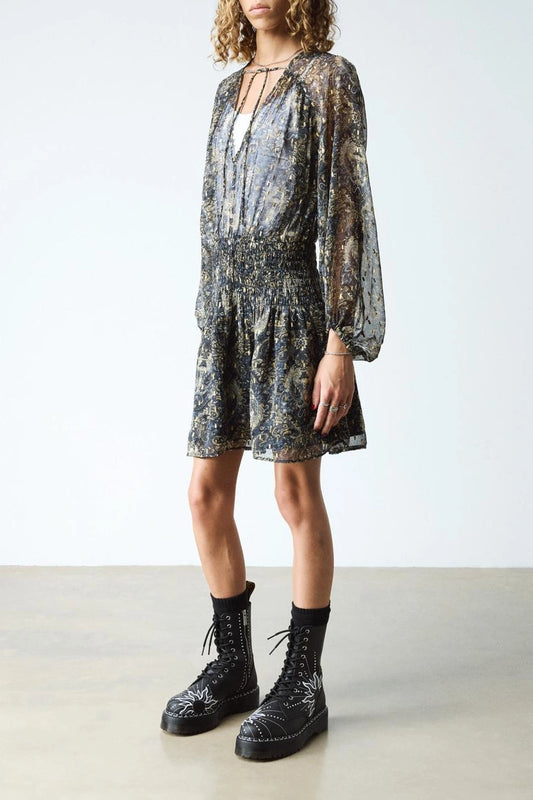 Solar Flare Embroidered Platform Boots