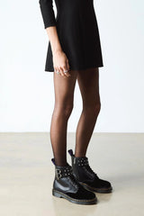 Velvet Studded Boots