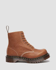 Textured Brown Combat Boots