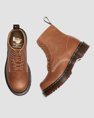 Textured Brown Combat Boots