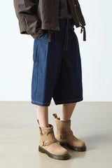 Harness Strap Suede Boots