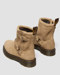 Harness Strap Suede Boots