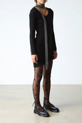 Laced Studded Leather Flats