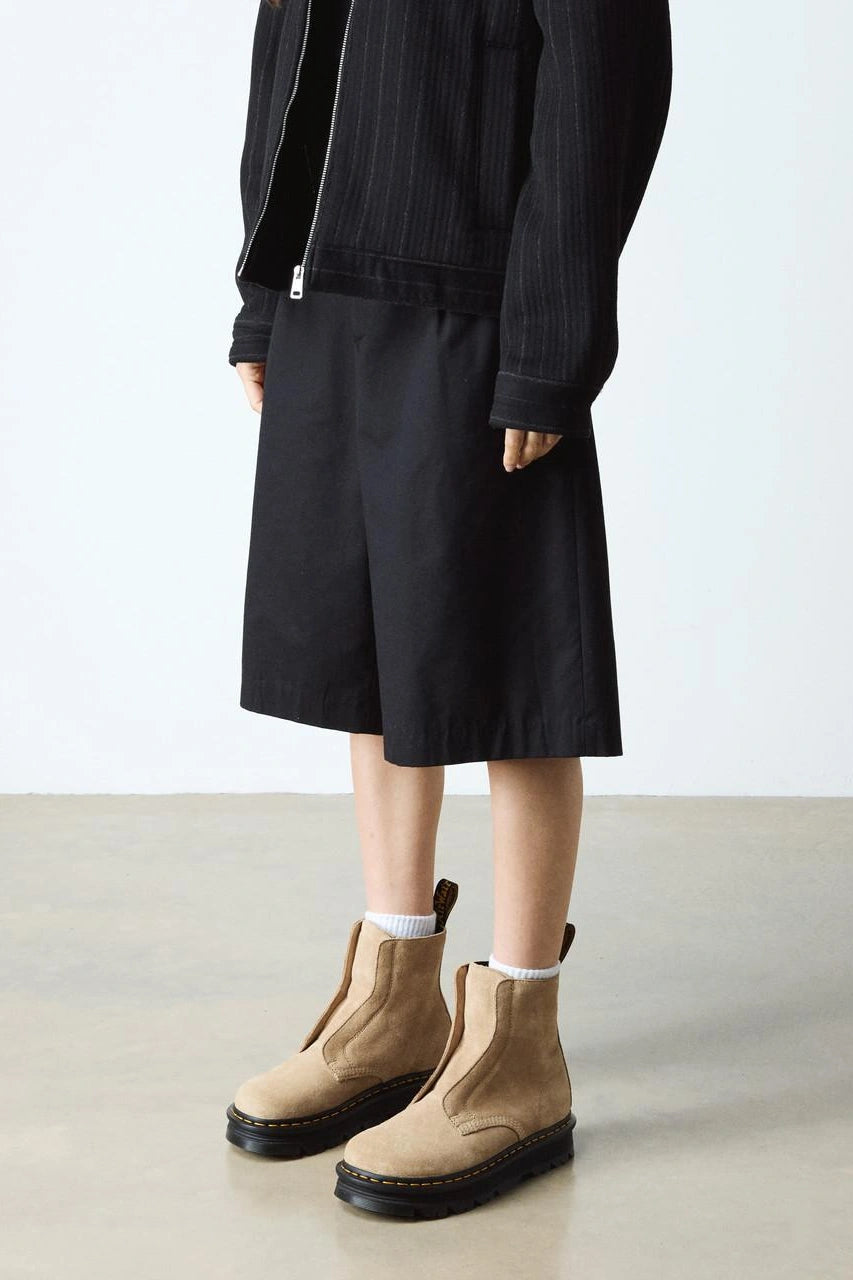 Tan Suede Slip On Boots