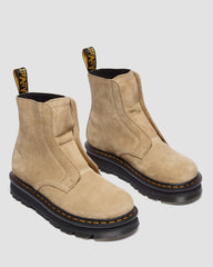 Tan Suede Slip On Boots