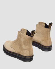 Tan Suede Slip On Boots