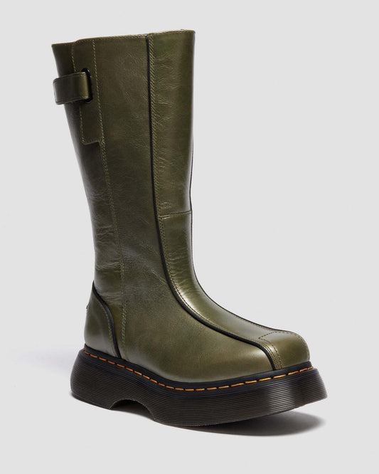 Green Platform Tall Boots