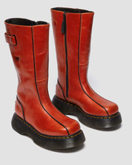 Orange Platform Boots