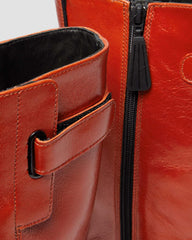 Orange Platform Boots