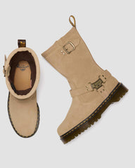 Suede Biker Boots