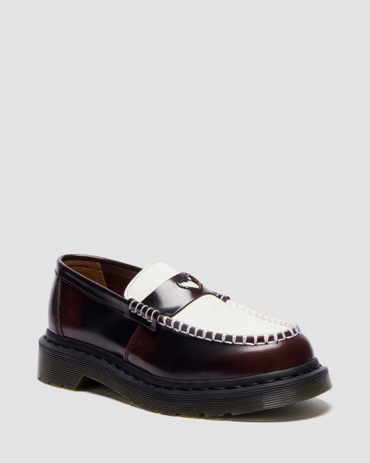Heart Two Tone Leather Loafers
