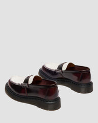 Heart Two Tone Leather Loafers