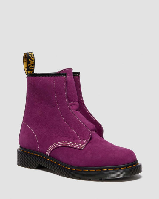 Plum Nubuck Ankle Boots