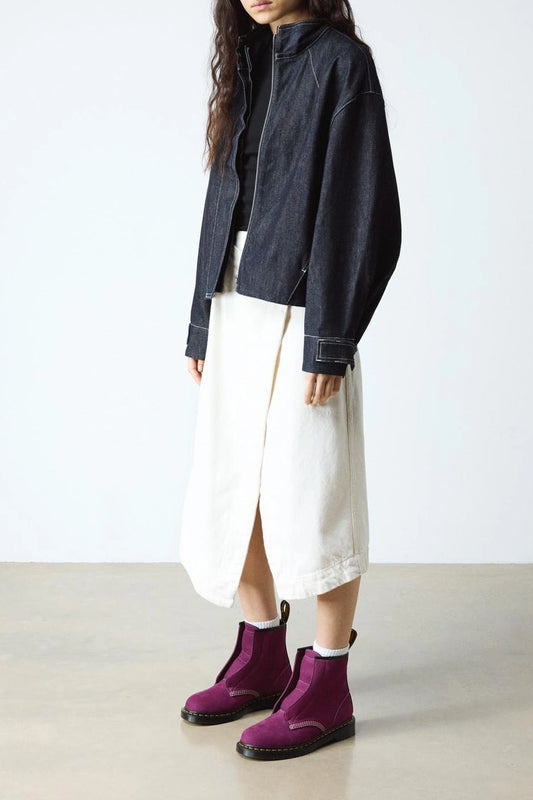 Plum Nubuck Ankle Boots