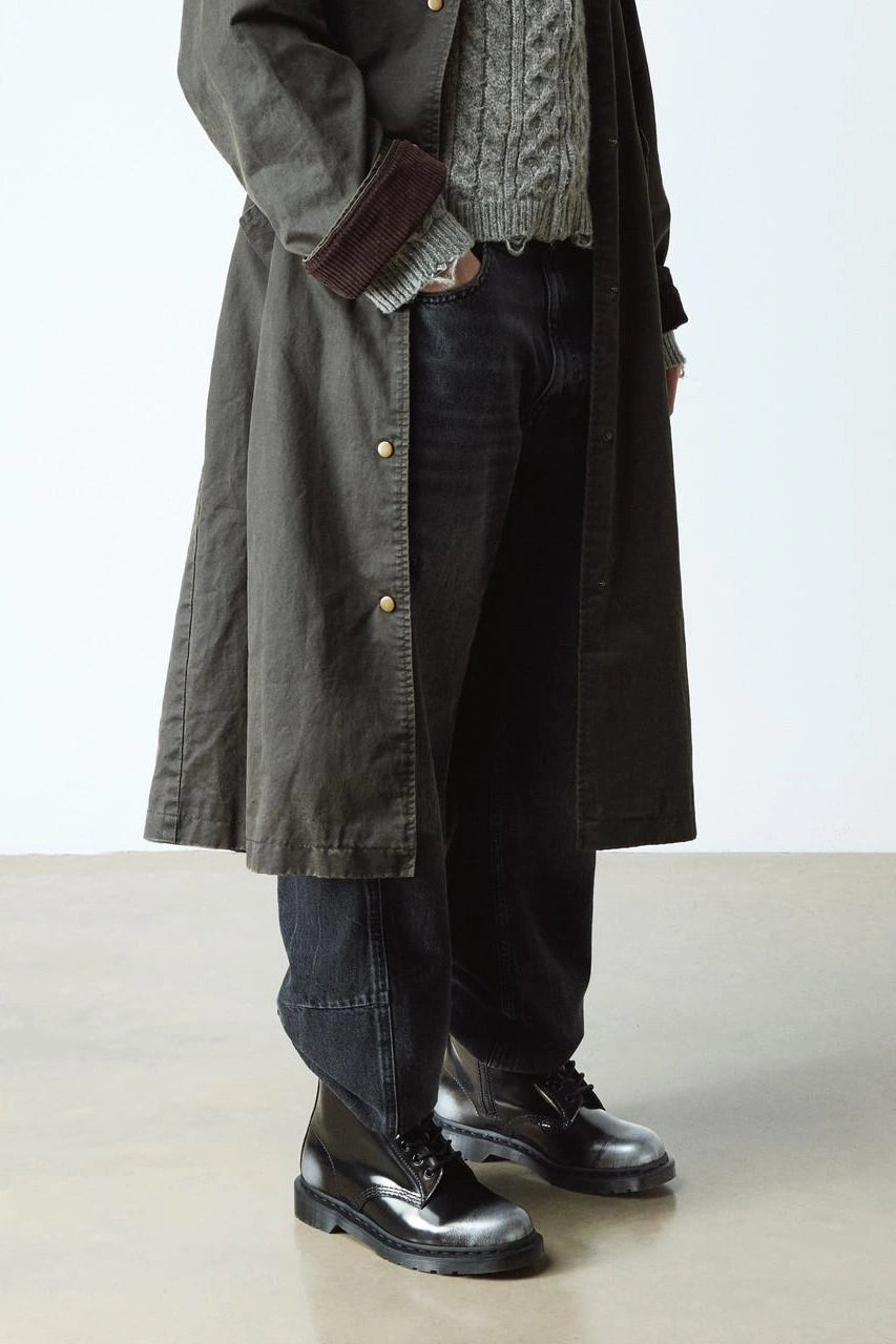 Patina Effect Leather Boots