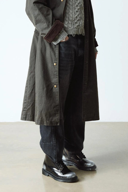 Patina Effect Leather Boots