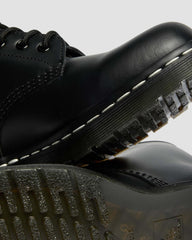 Contrast Stitch Leather Boots