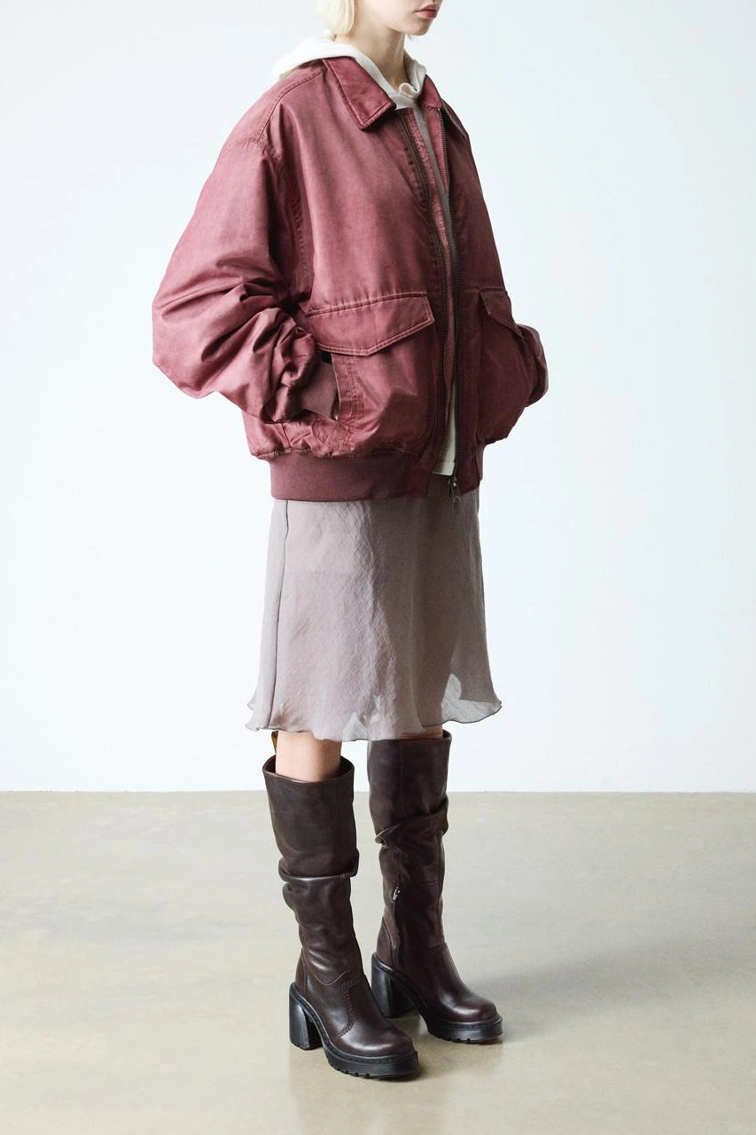 Chunky Heel Knee Boots