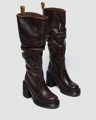 Chunky Heel Knee Boots