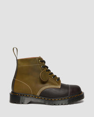 Earthy Tone Leather Lace Up Ankle Boots