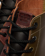 Earthy Tone Leather Lace Up Ankle Boots