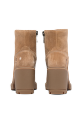 Leather Mid Zip Ankle Boots