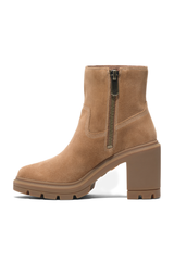 Leather Mid Zip Ankle Boots