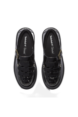 Patent Leather Platform Buckle Shoes