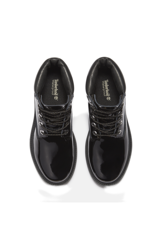 Shiny Patent Leather Waterproof Boots