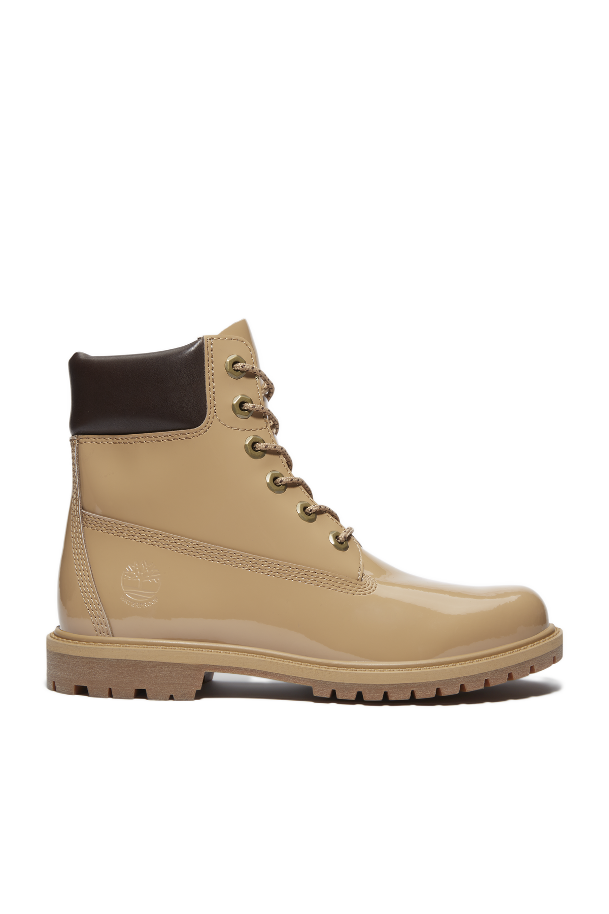 Shiny Leather Waterproof Ankle Boots