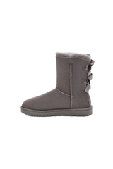 Cozy Sheepskin Boots with Satin Bows