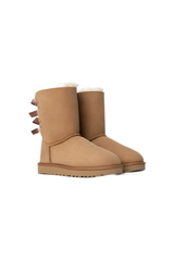 Cozy Sheepskin Boots with Satin Bows